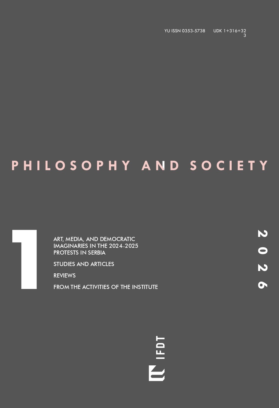 					View Vol. 37 No. 1 (2026): Filozofija i društvo / Philosophy and Society
				