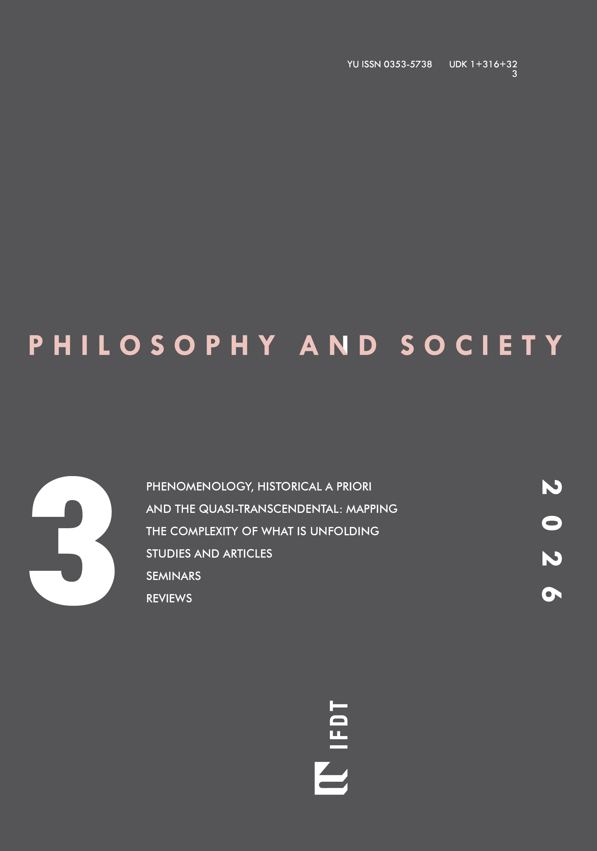 					View Vol. 37 No. 3 (2026): Filozofija i društvo / Philosophy and Society 
				